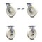 Service Caster 8 Inch Nylon Caster Set with Roller Bearing 2 Swivel Lock 2 Rigid SCC-30CS820-NYR-BSL-2-R-2 - alternate 1